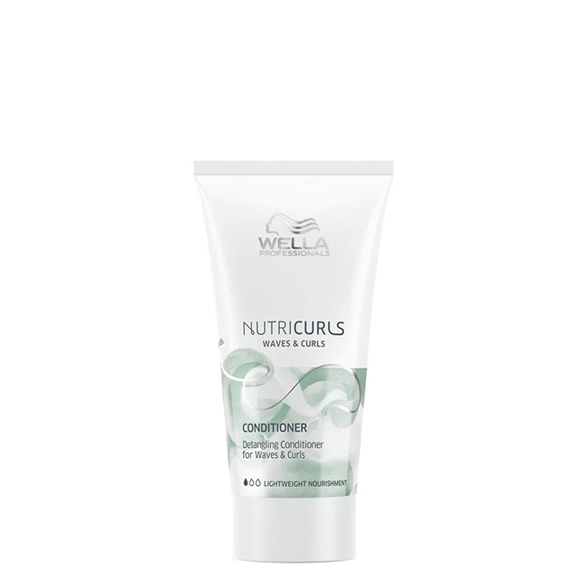 WellaProfessionalsNutricurlsConditioner200ml Bottle of Nutricurls Conditioner by Wella Professionals, a gentle conditioner indicated for moisturizing and detangling curly hair.