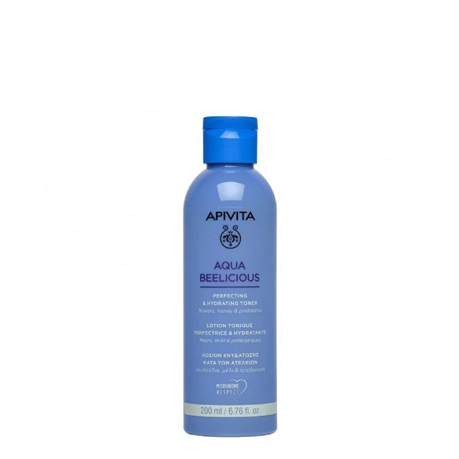 ApivitaAquaBeeliciousPerfecting&HydratingToner200ml Bottle of Apivita Aqua Beelicious Perfecting & Hydrating Toner by Apivita, a light toner indicated for skin hydration and glow.