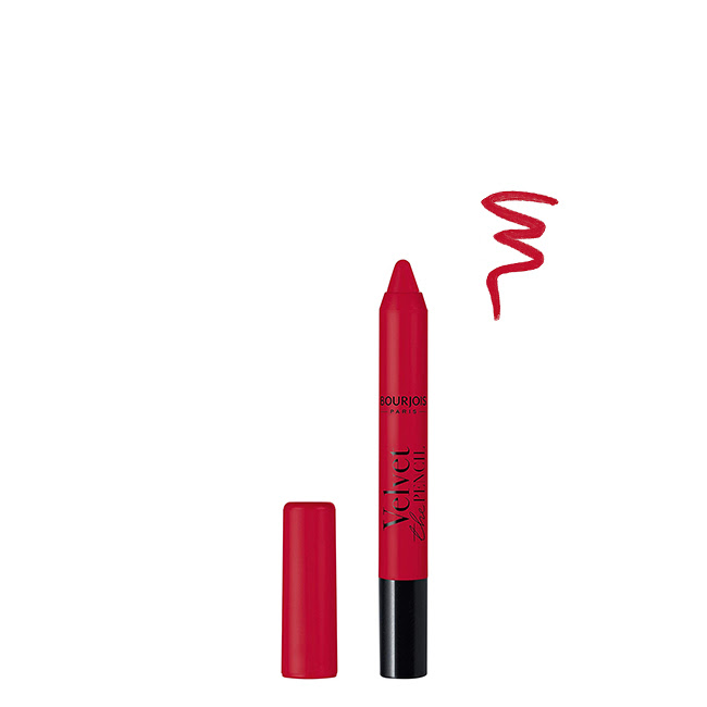 BourjoisVelvetThePencilColor07RougeesCarmin18g Bourjois Velvet The Pencil Lápis de Lábios Mate Cor 07 Rouge es Carmin 1.8g - Image 1