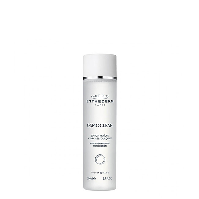 EsthedermOsmocleanHydra-RefreshingFreshLotion200ml Bottle of Esthederm Osmoclean Hydra-Refreshing Fresh Lotion, a lotion indicated for toning and refreshing the skin.