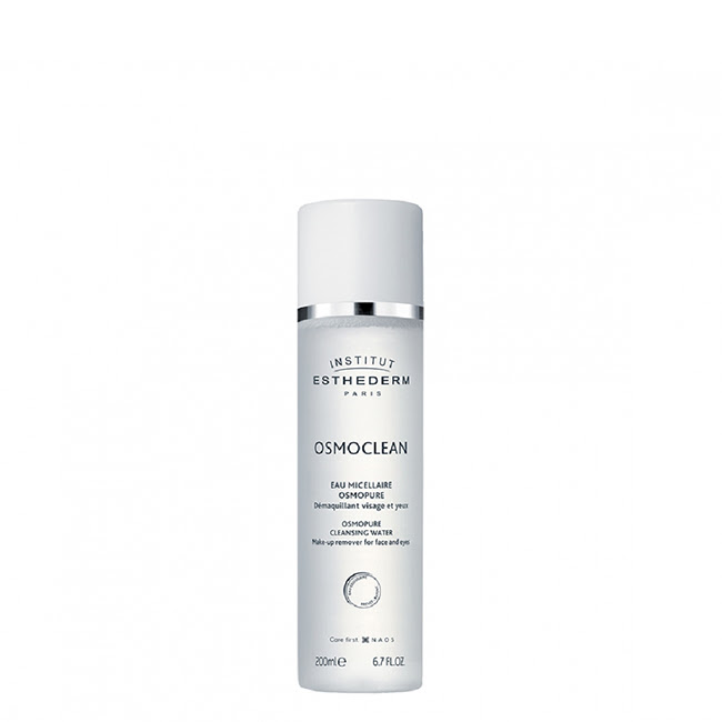 EsthedermOsmocleanOsmopureCleansingWater3-in-1200ml Bottle of Esthederm Osmoclean Osmopure Cleansing Water 3-in-1 by Esthederm, a micellar water indicated for cleansing and toning skin.