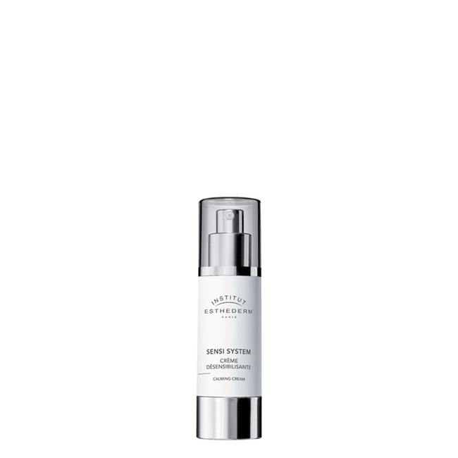 EsthedermSensiSystemCalmingFluidCream50ml Product container of Esthederm Sensi System Calming Fluid Cream by Esthederm, a fluid cream indicated for reactive and sensitive skin.