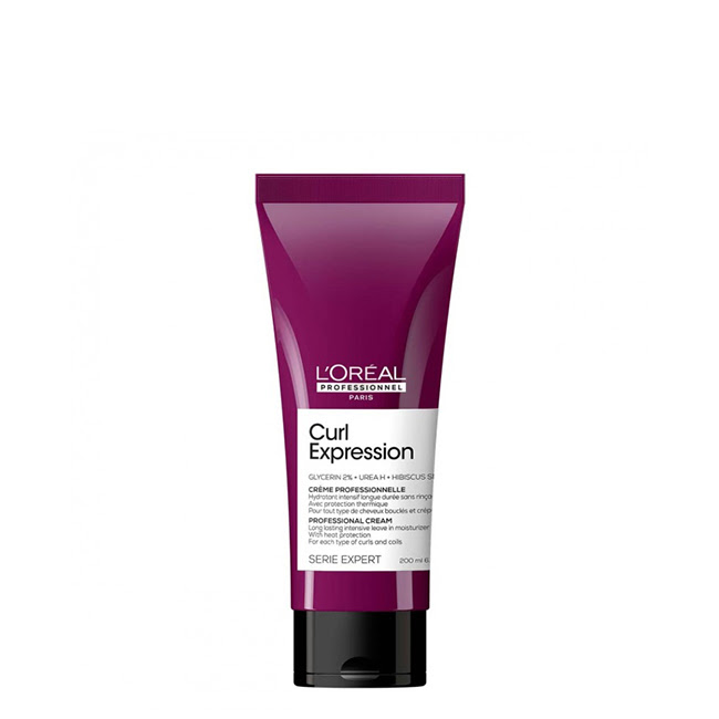 L'OréalProfessionnelCurlExpressionLeave-inMoisturizerCream200ml Tube of Curl Expression Leave-in Moisturizer Cream by LOréal Professionnel, a moisturizing cream for defining curls.