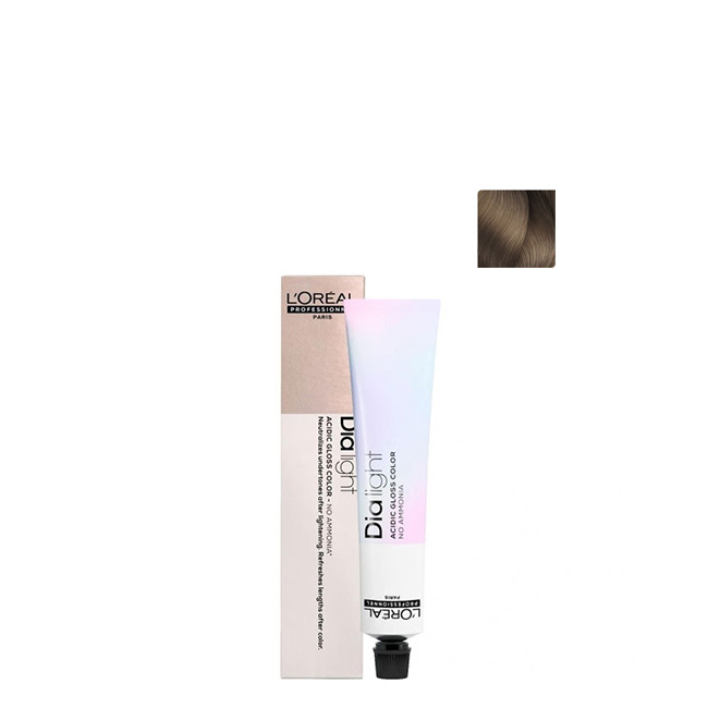 LOrealProfessionnelDiaLightAcidicGlossColor82850ml L'Oréal Professionnel Dia Light Coloração Tom sobre Tom Cor 8,28 50ml - Image 1