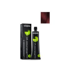 Product  container  of  INOA  No  Ammonia  Permanent  Color  6.66  by  LOréal  Professionnel,  a  hair  color  for  vibrant  and  brilliant  hair.