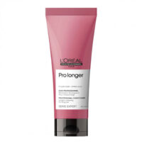 Bottle  of  LOreal  Professionnel  Pro  Longer  Conditioner  by  LOreal,  a  conditioner  indicated  for  repairing  damaged  hair  fibers.