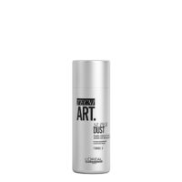 Product  container  of  LOreal  Professionnel  Tecni  Art  Super  Dust  Volume  and  Texture  Powder  Force  3,  a  powder  for  hair  volume.