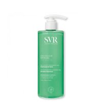 Bottle  of  SVR  Spirial  Deo-Douche  24h  Deodorizing  Cleansing  Gel,  a  cleansing  gel  indicated  for  fighting  body  odor  and  sweating.