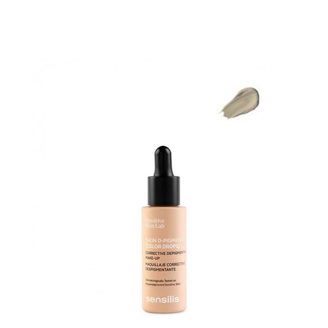 SensilisSkinD-PigmentColorDrops01Beige30ml Bottle of Sensilis Skin D-Pigment Color Drops 01 Beige by Sensilis, a foundation indicated for covering and depigmenting spots.