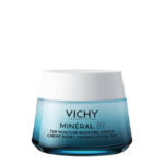 Jar of Vichy Mineral 89 72h Moisture Boosting Cream by Vichy, a cream indicated for deep hydration and strengthening the skin barrier.