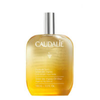 Bottle  of  Caudalie  Soleil  de  Vignes  Oil  Elixir  by  Caudalie,  a  dry  oil  indicated  for  nourishing  and  repairing  body  skin.