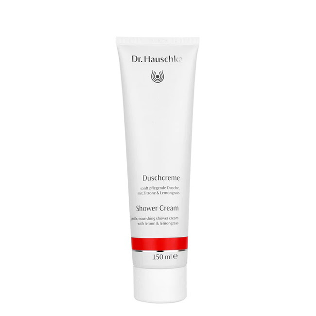 Dr.HauschkaShowerCream150ml Bottle of Dr. Hauschka Shower Cream, a shower cream indicated for gently cleansing and nourishing the body skin.