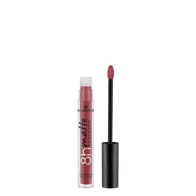 Essence8hMatteLiquidLipstickColor08DarkBerry2 Essence 8h Matte Liquid Lipstick Color 08 Dark Berry 2