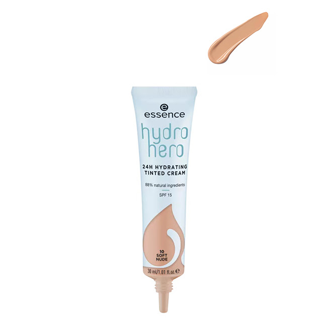 EssenceHydraHero24HHydratingTintedCreamSPF15Color10SoftNude30ml Essence Hydra Hero 24H Hydrating Tinted Cream SPF15 Color 10 Soft Nude 30ml