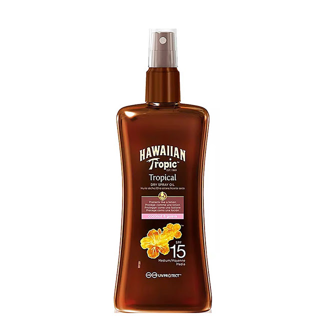 HawaiianTropicCoconutGuavaDryOilSPF15Spray200ml ハワイアントロピック ココナッツ&グアバドライオイルSPF15スプレー 200ml - 画像 (1)