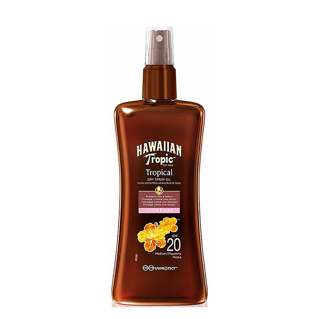 HawaiianTropicCoconut&GuavaDryOilSPF20Spray200ml Hawaiian Tropic Coconut & Guava Dry Oil SPF20 Spray 200ml