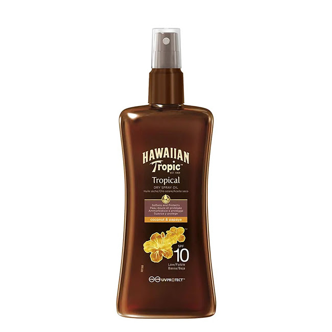 HawaiianTropicCoconutPapayaDryOilSPF10Spray200ml Hawaiian Tropic Coconut & Papaya Dry Oil SPF10 Spray Solar 200ml - Image 1