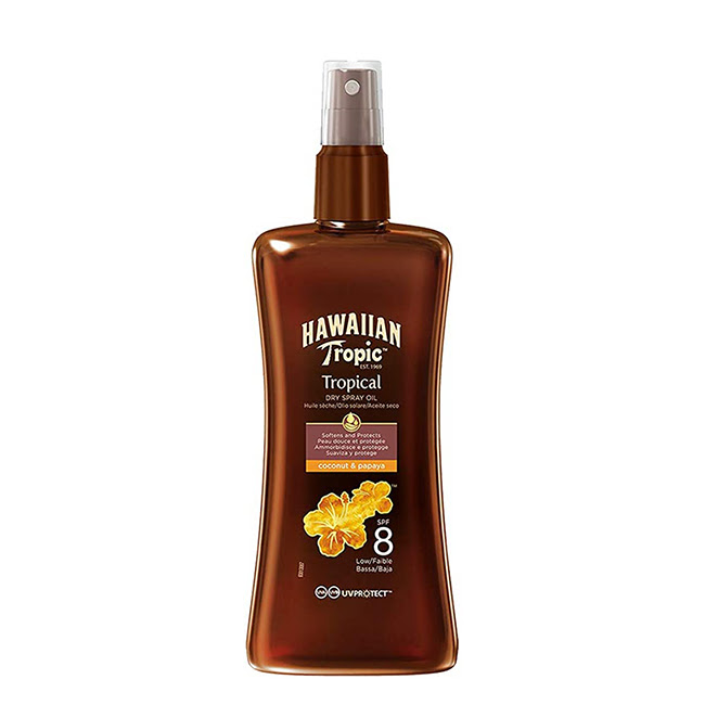 HawaiianTropicCoconutPapayaDryOilSPF8Spray200ml Hawaiian Tropic Coconut & Papaya Dry Oil SPF8 Spray Solar 200ml - Image 1