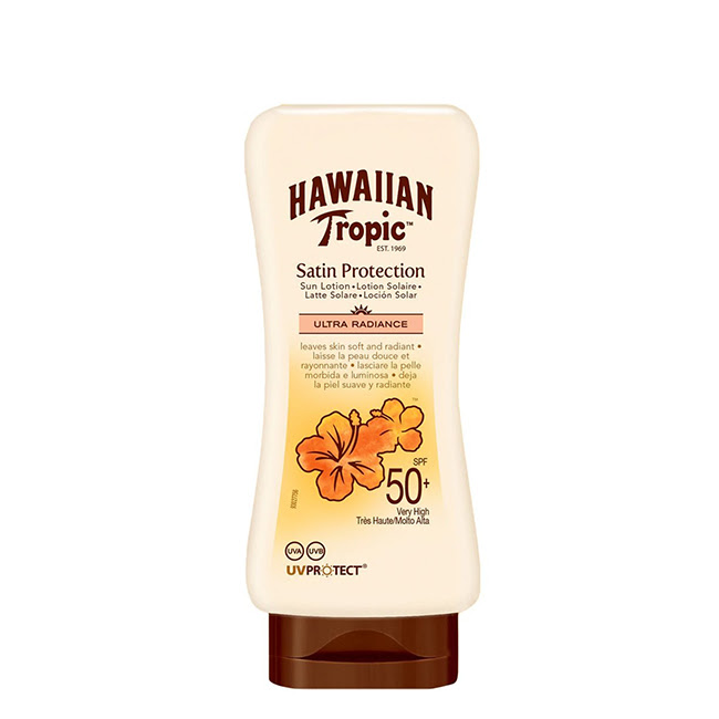 HawaiianTropicSatinUltraRadianceSunLotionSPF50+180ml Hawaiian Tropic Satin Ultra Radiance Sun Lotion SPF50+ 180ml