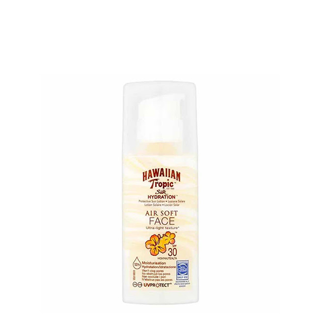 HawaiianTropicSilkAirSoftFaceSunLotionSPF3050ml Hawaiian Tropic Silk Air Soft Face Sun Lotion SPF30 50ml