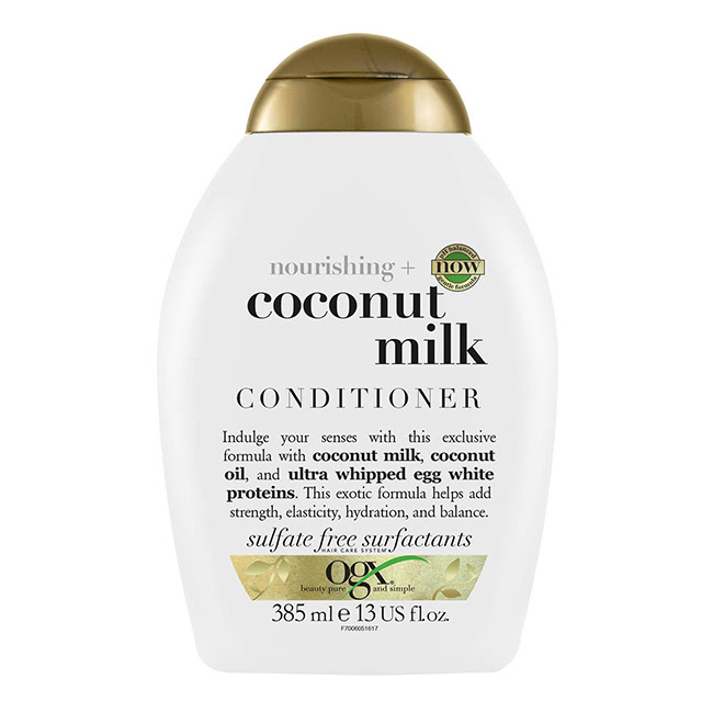 OgxCoconutMilkConditioner385ml Bottle of Ogx Coconut Milk Conditioner by Ogx, a conditioner indicated for hydrating and repairing damaged hair.
