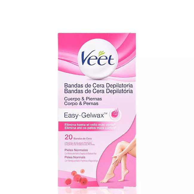 VeetHairRemovalBodyWaxBandsNormalSkinx20 Veet Hair Removal Body Wax Bands Normal Skin x20
