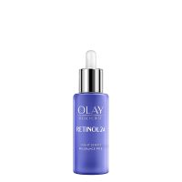 Bottle  of  Olay  Regenerist  Retinol24  Night  Serum  by  Olay,  a  serum  indicated  for  overnight  skin  rejuvenation.