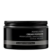 Jar  of  Redken  Brews  Maneuver  Cream  Pomade  by  Redken,  a  cream  pomade  indicated  for  medium  hold  and  smooth  hair  finish.