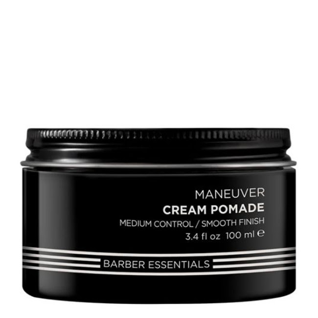 RedkenBrewsManeuverCreamPomade100ml Jar of Redken Brews Maneuver Cream Pomade by Redken, a cream pomade indicated for medium hold and smooth hair finish.