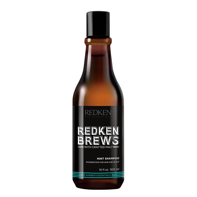 RedkenBrewsMintShampoo300ml Bottle of Redken Brews Mint Shampoo by Redken, a refreshing shampoo indicated for cleansing and invigorating the scalp.