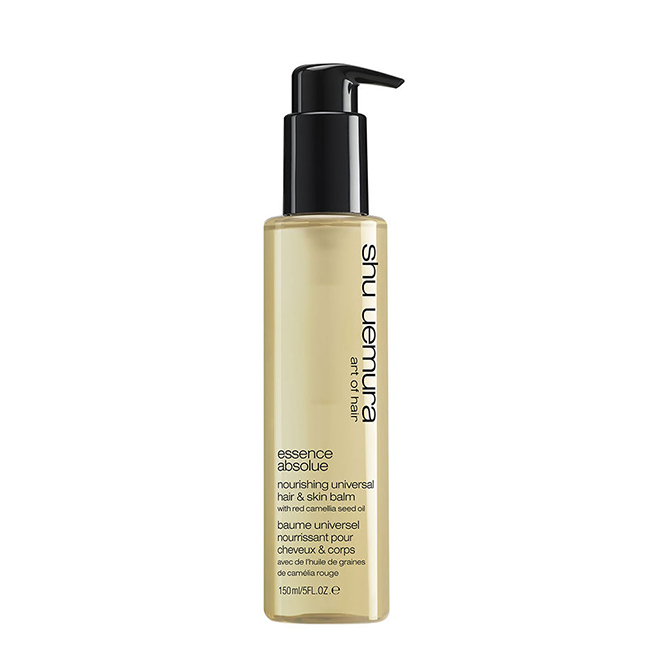Shu Uemura Essence Absolue Universal Hair & Skin Balm 150ml Jar of Essence Absolue Universal Hair & Skin Balm by Shu Uemura, a balm indicated for hydrating dry areas of the body and hair.