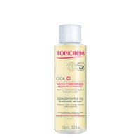 Bottle  of  Topicrem  CICA  Concentrated  Oil  Stretch  Marks  and  Scars  by  Topicrem,  an  oil  indicated  for  reducing  scars  and  stretch  marks.