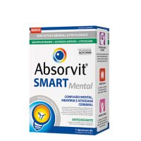 Box  of  Absorvit  Smart  Mental  Capsules  by  Absorvit,  a  food  supplement  indicated  for  brain  well-being  and  mental  balance.