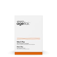 Box  of  Advancis  Agellai  Vita  C  Plus  Capsules  by  Advancis,  a  food  supplement  indicated  for  collagen  formation  and  immunity.