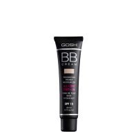 Tube  of  Gosh  BB  Cream  Foundation  Primer  SPF15  Color  002  Beige  by  Gosh,  a  BB  cream  indicated  for  natural  coverage  and  SPF15  protection.