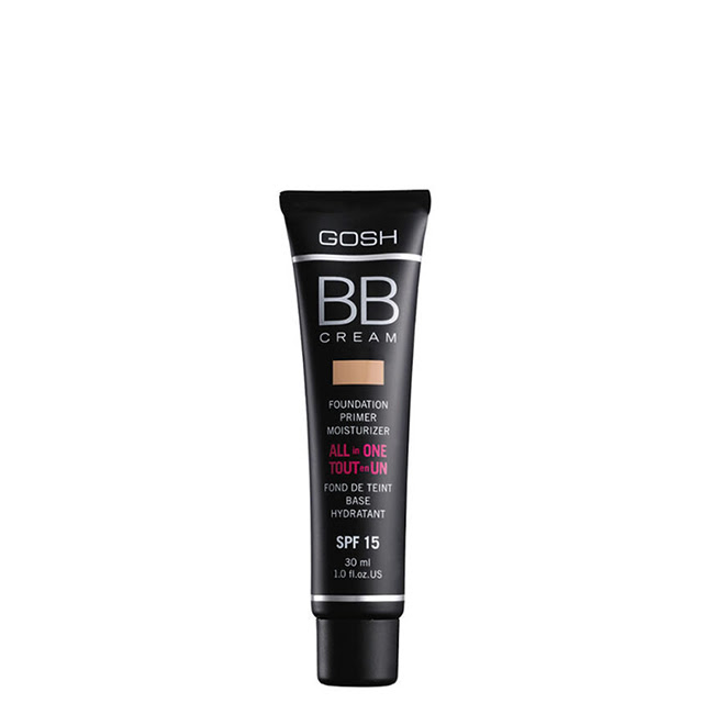 GoshBBCreamFoundationPrimerSPF15Color003WarmBeige30ml Tube of Gosh BB Cream Foundation Primer SPF15 Color 003 Warm Beige by Gosh, a BB cream indicated for natural coverage and SPF15 protection.