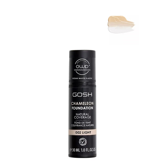 GoshChameleonFoundationNaturalCoverageColor002Light30ml Gosh Chameleon Foundation Natural Coverage Color 002 Light 30ml