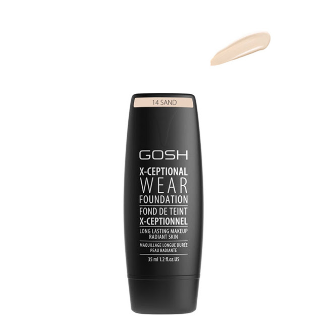 GoshX-CeptionalWearFoundationColor14Sand35ml Gosh X-Ceptional Wear Foundation Color 14 Sand 35ml