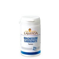 Bottle  of  Ana  María  Lajusticia  Magnesium  Carbonate  Tablets,  a  food  supplement  indicated  for  reducing  tiredness  and  fatigue.