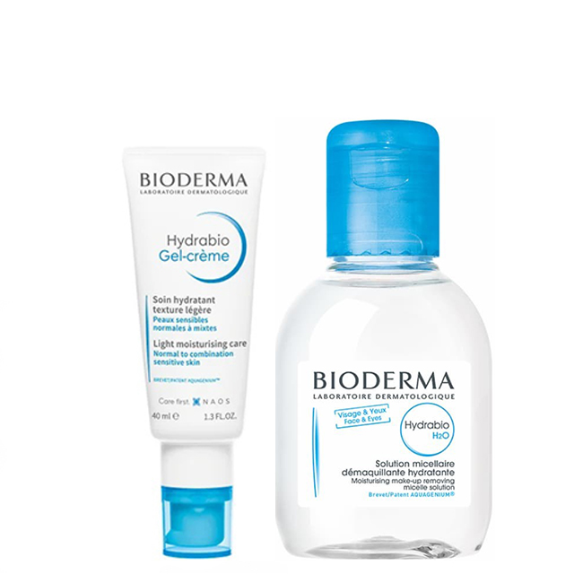 Bioderma Hydrabio Gel-Crème 40ml + H2O Micellar Water 100ml Bioderma Kit Hydrabio Gel-Creme - Image 1