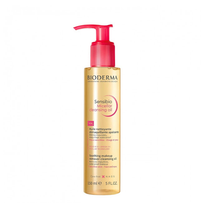 BiodermaSensibioMakeupRemoverCleansingOil150ml Bottle of Bioderma Sensibio Makeup Remover Cleansing Oil by Bioderma, a micellar oil indicated for sensitive skin cleansing.