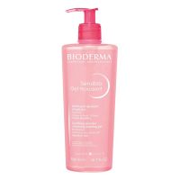 Bottle  of  Bioderma  Sensibio  Moussant  Cleansing  Foaming  Gel  by  Bioderma,  a  cleansing  gel  indicated  for  sensitive  skin.