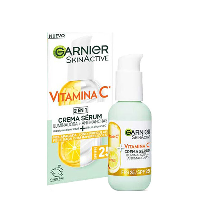 GarnierSkinActiveVitaminCCream-Serum2-in-1SPF2550ml ガルニエ スキンアクティブビタミンCクリーム美容液2in1 SPF25 50ml - 画像 (1)