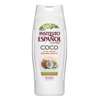 Bottle  of  Instituto  Español  Coconut  Body  Lotion  by  Instituto  Español,  a  milky  lotion  indicated  for  intense  skin  hydration.