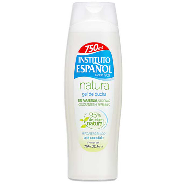 InstitutoEspañolNaturaShowerGelSensitiveSkin750ml Bottle of Instituto Español Natura Shower Gel Sensitive Skin by Instituto Español, a shower gel indicated for sensitive skin.