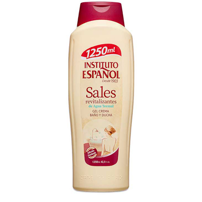 InstitutoEspañolRevitalizingSaltsShowerGel1250ml Bottle of Instituto Español Revitalizing Salts Shower Gel by Instituto Español, a shower gel indicated for toxin elimination.
