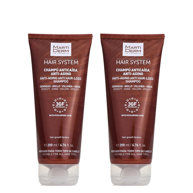 MartidermHairSystemAnti-AgingAnti-HairLossShampooDuo2x200ml Martiderm Hair System Anti-Aging Anti-Hair Loss Shampoo Duo 2x200ml