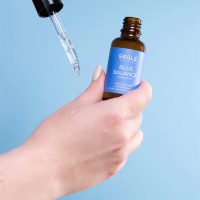 a lightweight serum indicated for hydration and blue light protection.