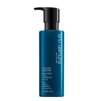 Bottle  of  Shu  Uemura  Muroto  Volume  Lighweight  Care  Conditioner,  a  moisturizing  conditioner  indicated  for  adding  volume  to  fine  hair.