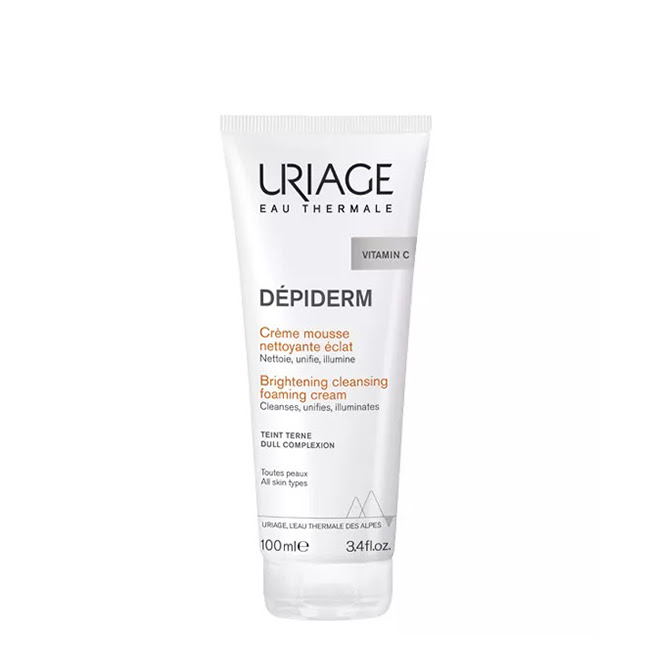 UriageDépidermBrighteningCleansingFoamingCream100ml Bottle of Uriage Dépiderm Brightening Cleansing Foaming Cream by Uriage, a foaming cream indicated for brightening facial skin.